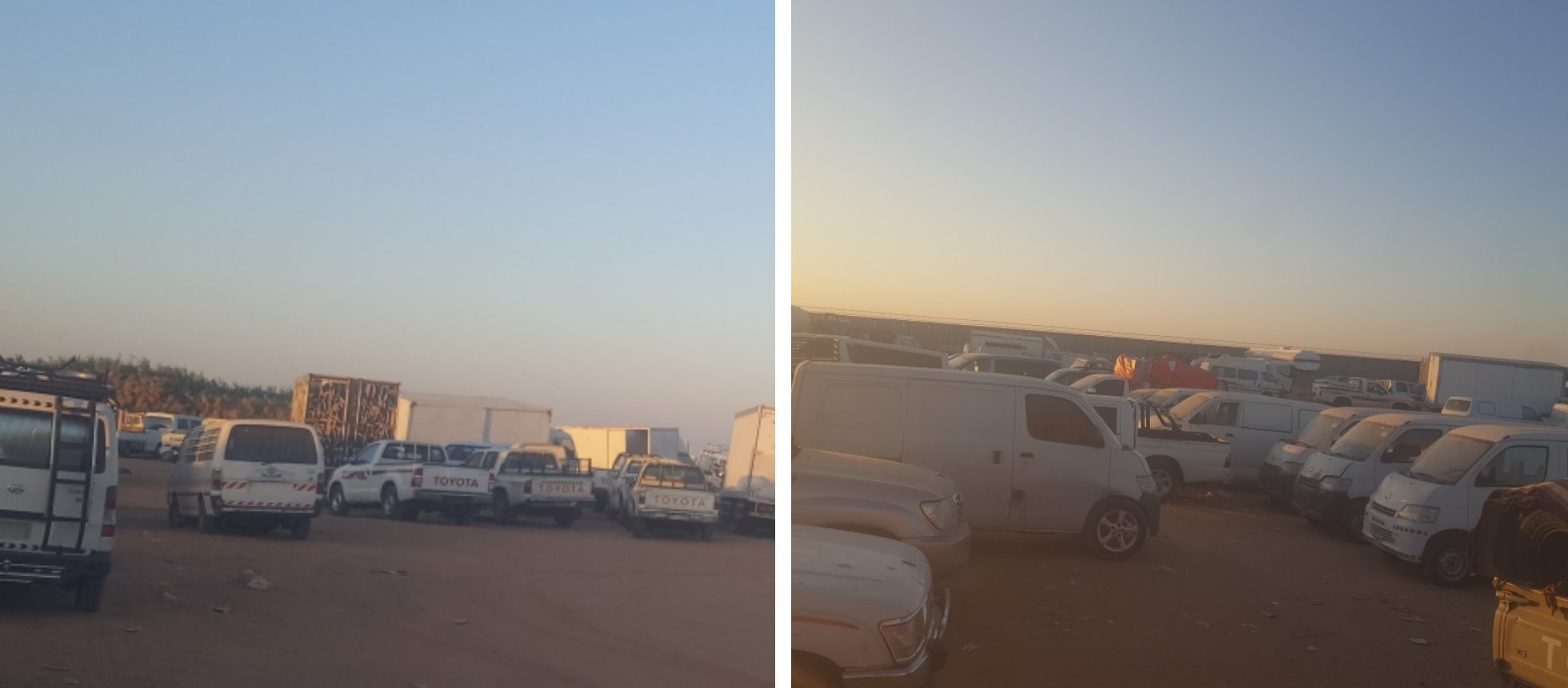 منفذ الوديعة يكتظ بالمركبات في انتظار "قرار تخفيض الرسوم الجمركية"