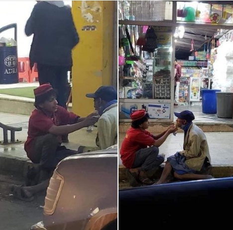 شاهد...صورة أبكت اليمنيين وآثارت فيهم مشاعر الانسانية