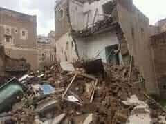 لجنة حوثية: انهيار وتضرر أكثر من 111 منزلا في صنعاء القديمة