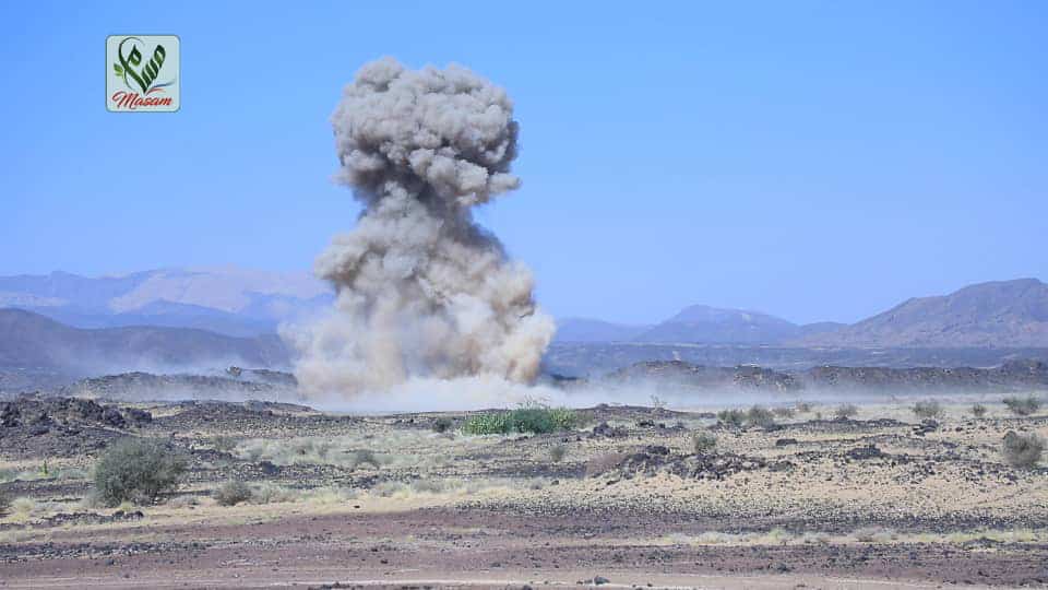 مشروع مسام يتلف 3450 لغما وقذيفة في مأرب