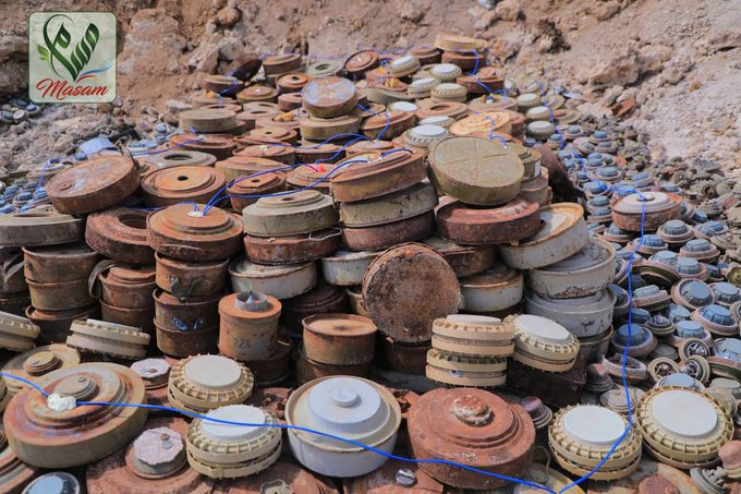 مسام ينزع 7476 لغما وعبوة ناسفة في اليمن خلال اكتوبر الماضي