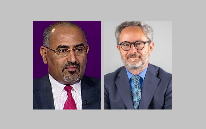 سفير الاتحاد الاوروبي لدى اليمن يلتقي الزبيدي ويشدد على وحدة "الرئاسي" وأهمية توسيع الهدنة