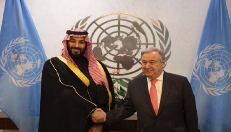 أمين عام الامم المتحدة يهاتف ولي عهد السعودية ويؤكد على طريق وحيد لإحلال السلام في اليمن