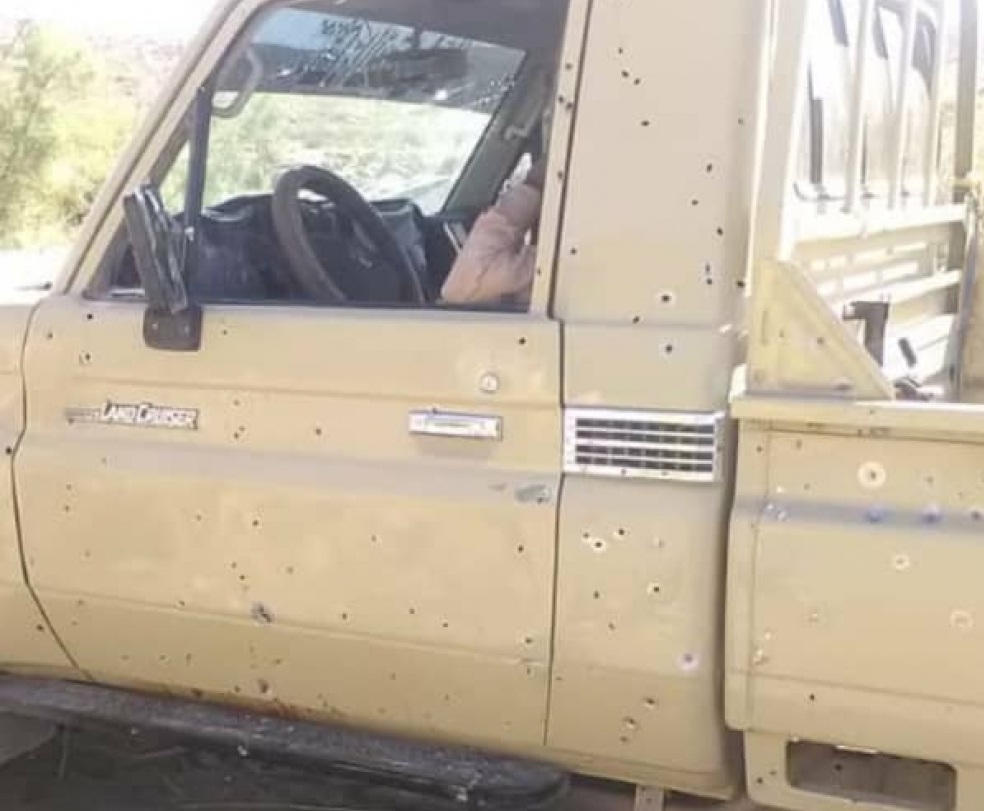نجاة قيادي في الانتقالي ومقتل مرافقه بانفجار عبوة ناسفة في جبهة كرش