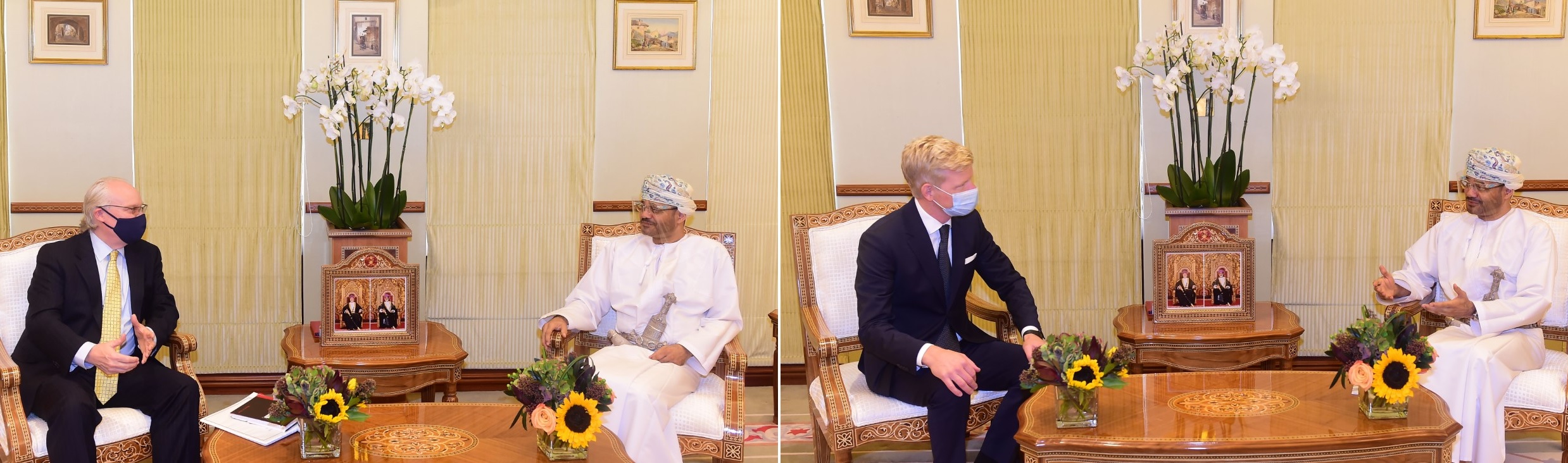 وزير خارجية عمان يجري مباحثات مع المبعوثان الاممي والأمريكي إلى اليمن
