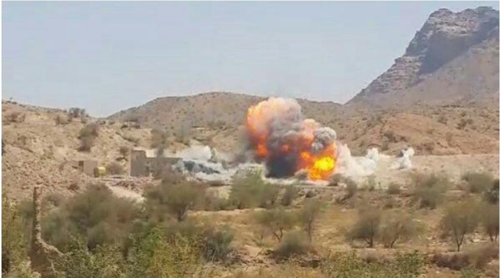 طيور التحالف تقصف مواقع حساسه لمليشيا الحوثي في هذه الجبهه