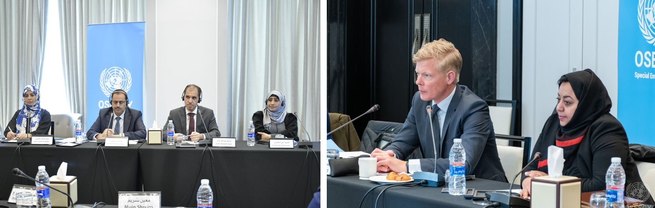 المبعوث الاممي إلى اليمن يلتقي وفدا من المكتب السياسي للمقاومة الوطنية