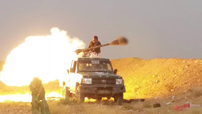 بالفيديو...استهداف تعزيزات قتالية حوثية في جبهة نهم