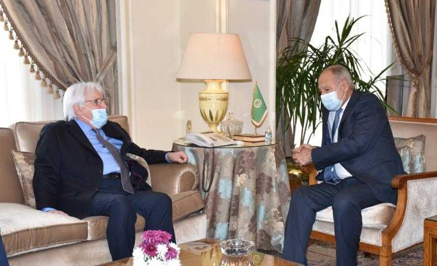 أبو الغيط يستقبل غريفيث ويدعو إلى ضغط دولي لوقف اطلاق النار بشكل فوري وشامل في اليمن