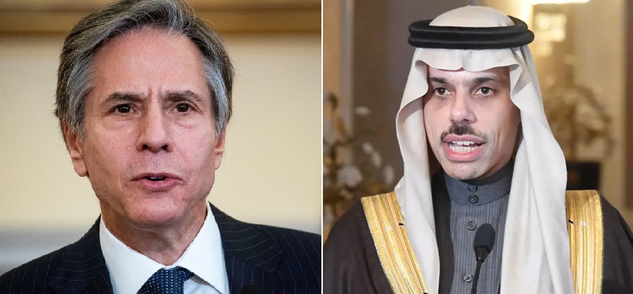 وزير الخارجية الأمريكي يبحث مع نظيره السعودي أزمة اليمن