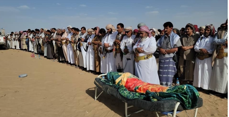 مأرب تودع مدير عام الجوبه بموكب جنائزي كبير