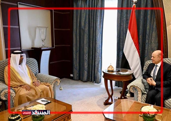 رئيس مجلس القيادة الرئاسي اليمني يتسلم دعوة لحضور قمة المناخ في الامارات 