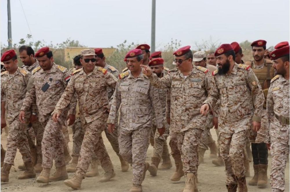 قيادات عسكرية رفيعة في محور مران بصعدة