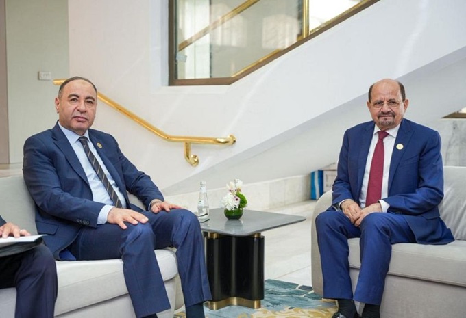 وزير الخارجية يبحث مع مسؤول ليبي تعزيز التعاون المشترك