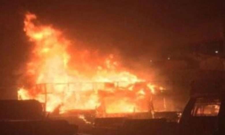 وفاة وإصابة 5 من الجنسية الاثيوبية إثر حريق هائل جنوب اليمن