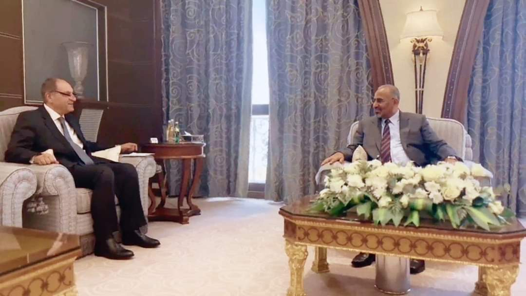 الزبيدي يشيد بالدور المحوري لمصر في دعم جهود إحلال السلام في اليمن