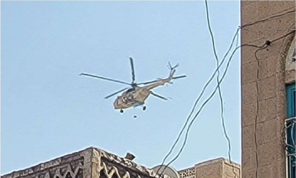 فيديو...سماء صنعاء ولأول مره منذ 8 سنوات مليئة بطائرات مروحية من أين للمليشيا ذالك؟ 