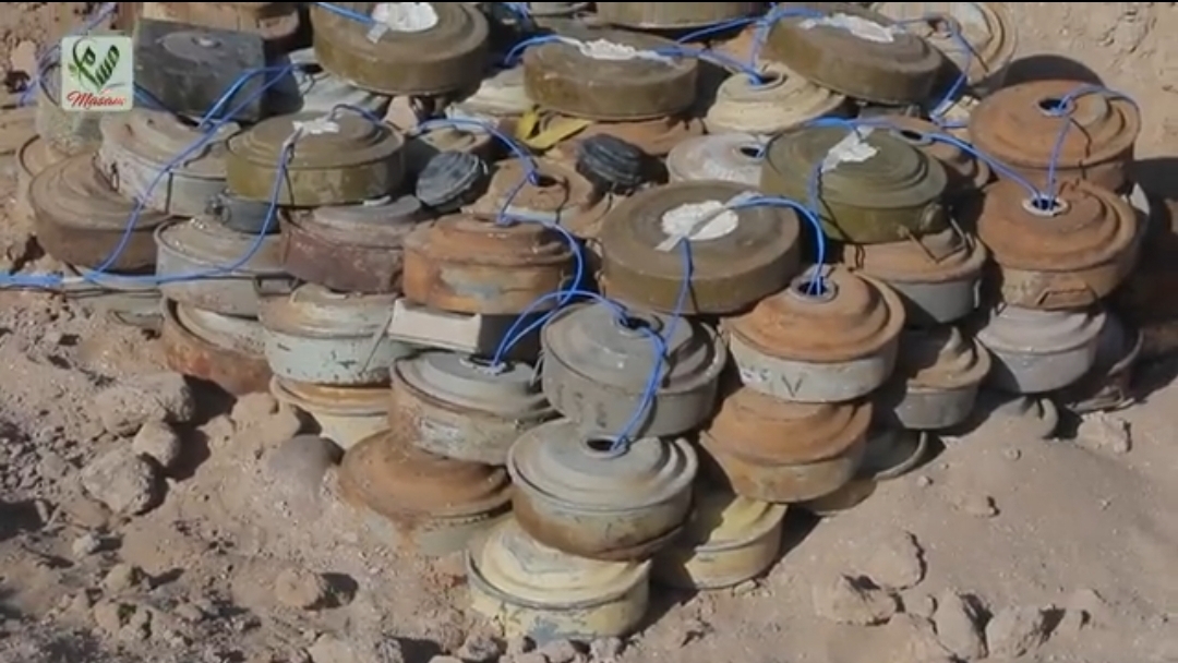 مشروع مسام يتلف 157 لغماً وقذيفة غير منفجرة