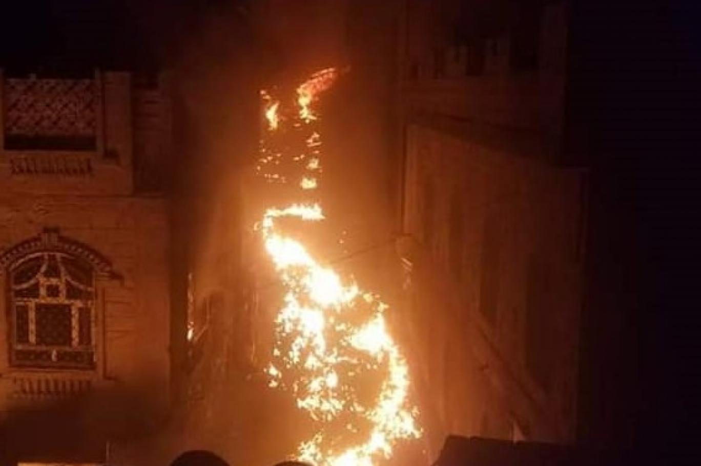 اندلاع حريق لم تعرف أسبابه في منزل مغلق جنوب صنعاء ولاضحايا